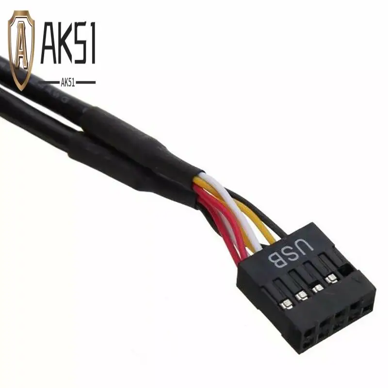 

AK51-Motherboard Usb 9Pin Header 1 To 4 Splitter Port Multiplier 30Cm Extension Cable