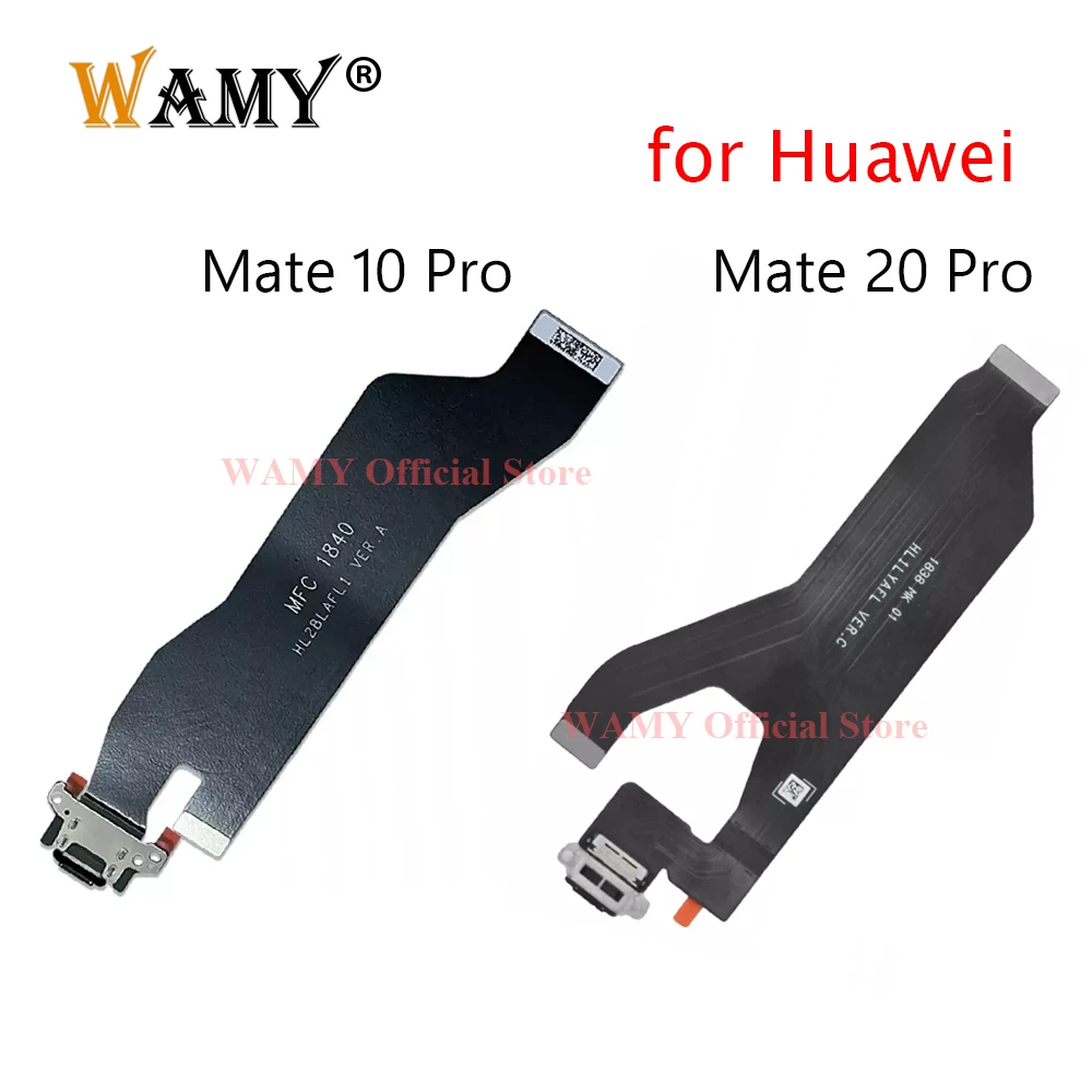 WAMY New USB Charging Port PCB Charge Dock Connector Flex Cable Replacement for Huawei Mate 10 Pro Mate 20 Pro