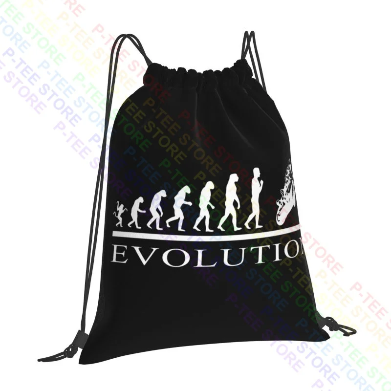 Evolution Of A Biker Superbike Drawstring Bags Gym Bag Travel Creative Sports Style Large Capacity