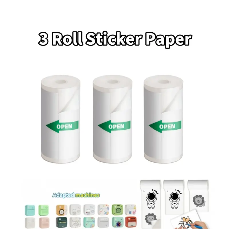 Dolewa D3 Portable Printer Thermal Paper Stickers Paper Mini Printers Labels Maker Printer for Error Printing Photo Printing - Image 7