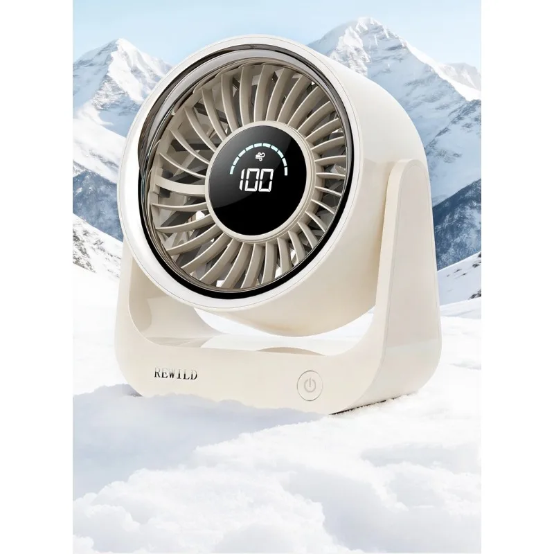 新入荷-デジタルスクリーン-デスクトップミニファン-静音usb充電式-循環ファン-ポータブル-寮-オフィスファン