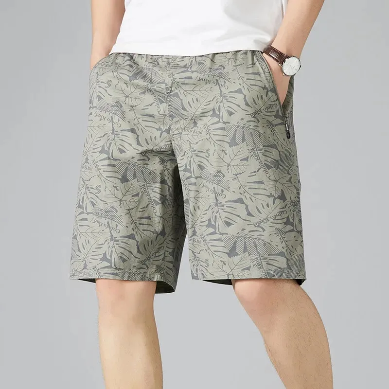 

Men's Shorts Drawstring Summer Fashion Cotton Casual Fashion Versatile Print Plus Size Men's Beach Shorts