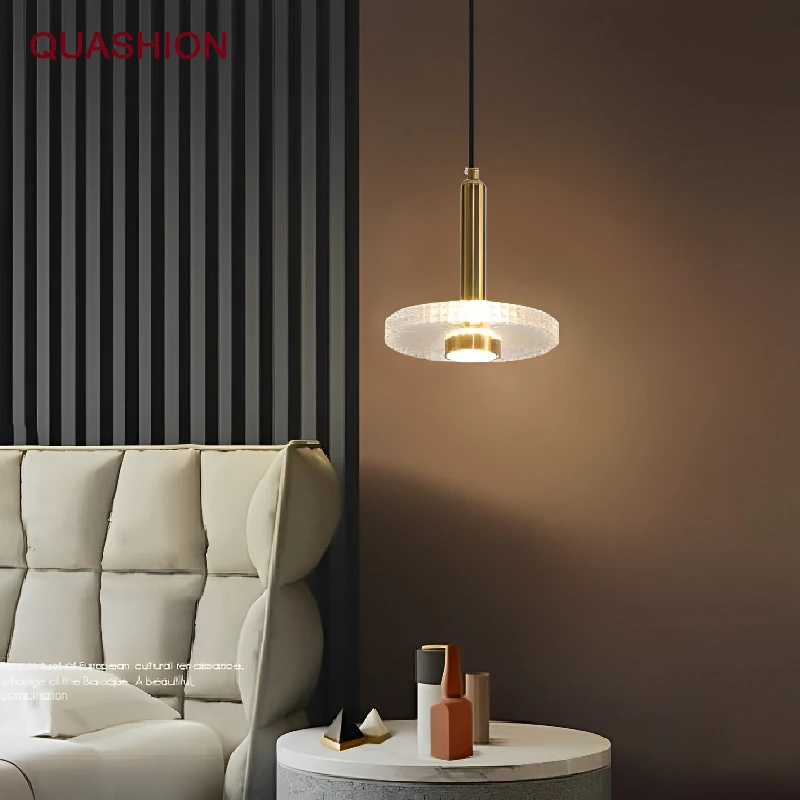 

Nordic Post-modern Dining Room Pendant Lamp Led Acrylic Living Room Light Home Bedside Chandelier Flying Saucer Hanging Lamps