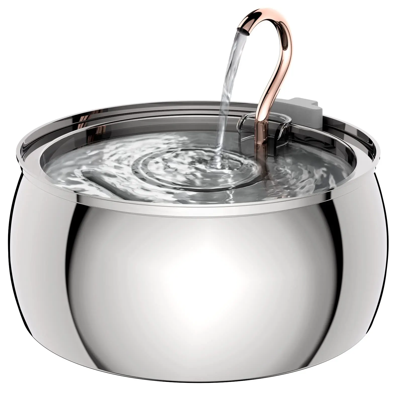4L Stainless Steel Pet Cat and Dog Drinking Fountain Ultra-Silent Water Pump Suitable for Multiple Pet Drinking Bowls