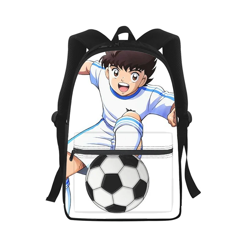 Anime Captain Tsubasa Mochila para Homens e Mulheres, 3D Print, Student School Bag, Laptop Bag, Shoulder Bag, Viagem, Kids, Moda