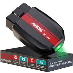 ANCEL-escáner BD500 obd2 con Bluetooth 5,0, lector de código de todos los sistemas de coche con EPB/acelerador, aprendizaje para VW, Audi, servicio, Seat, Skoda