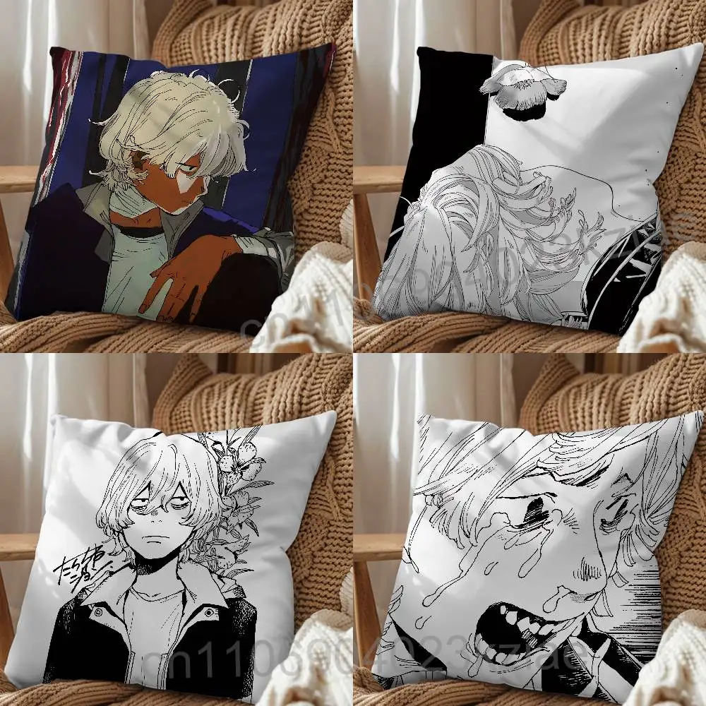 Toshiro Kamiya Fool Night Pillow Case Square Double-Sided Printing Short Plush Sofa Cushion Cover Bedroom Bedside Pillow