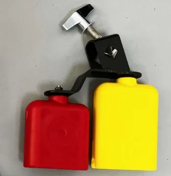

Percussion Bicolor Sambago Bell Hand Drum Accessories Dual Latin Jam Block Zinc Alloy High Low Cowbell Mounted