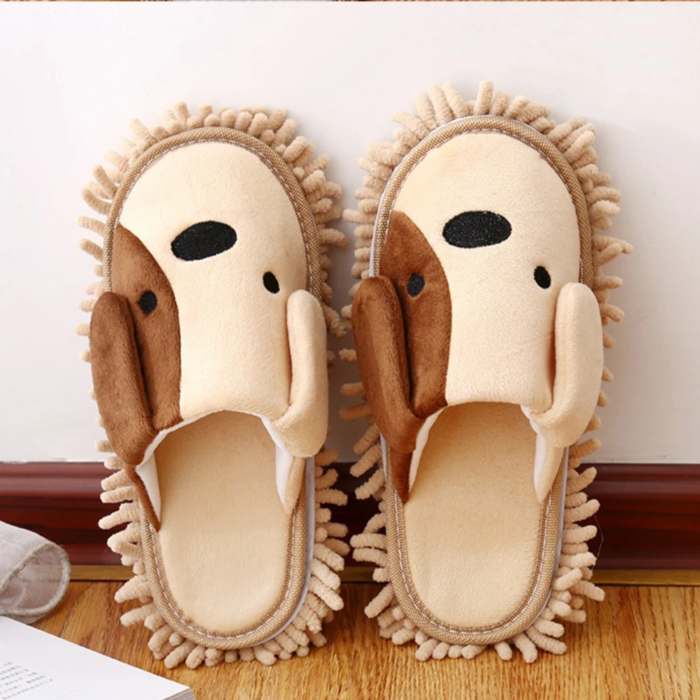 1 Pair Floor Mopping Slippers Wear-resistant Slipper Floor Cleaning Slippers for Women Men Floor Kitchen Dust Dirt Clean NEW