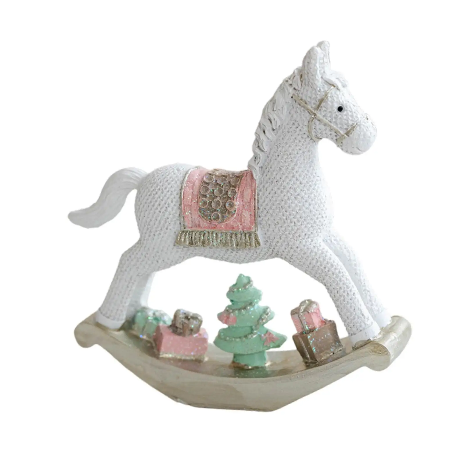 Christmas Statue Christmas Decor Fine Workmanship Craft Tabletop Ornament Resin Figurine for Indoor Office Home Living Room