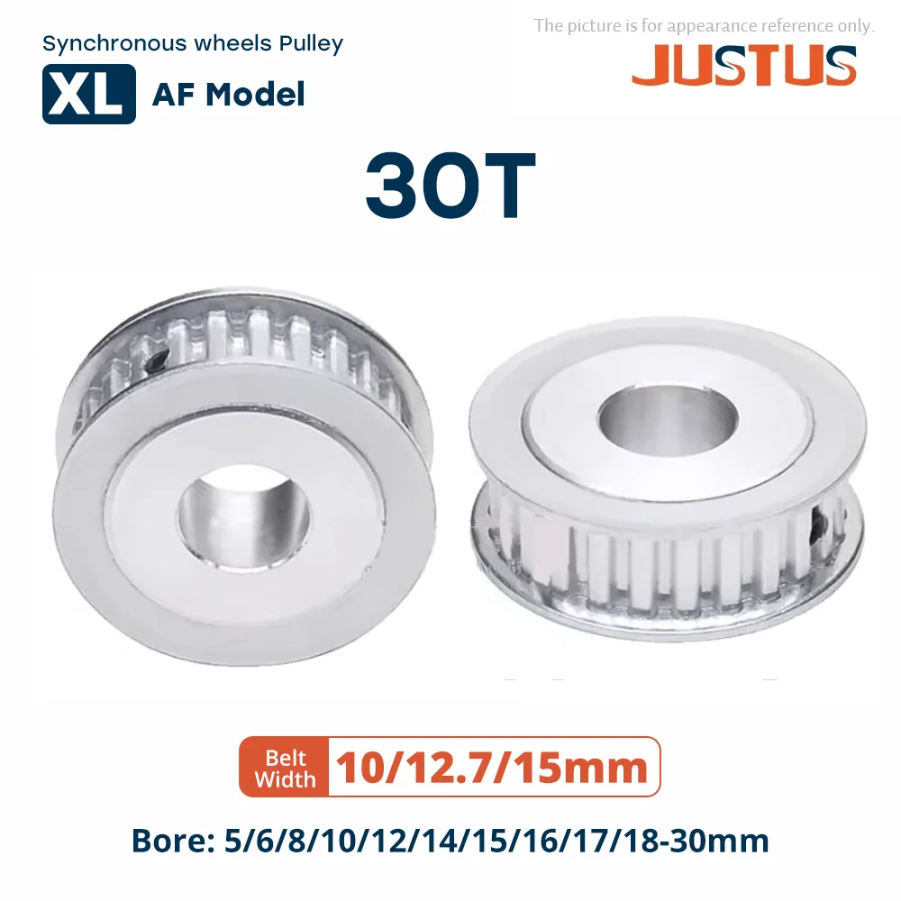 

XL AF Type 30 Teeth Timing Pulley Bore 5/6/6.35/8/10-28/30mm for 10/12.7/15mm Width Belt Used In Linear Pulley