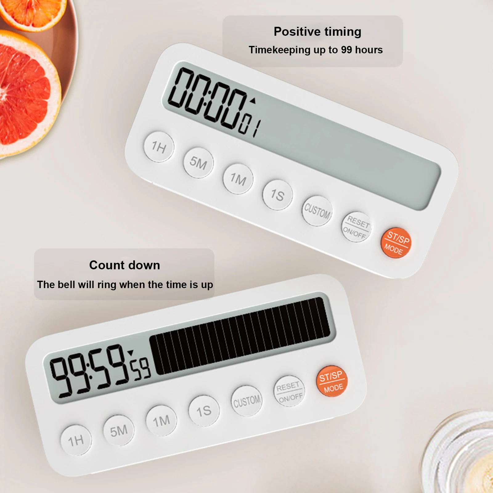 Kitchen Timer LCD Digital Timer Magnetic Countdown Reminder 3 Level Volume, Time Manager Countdown