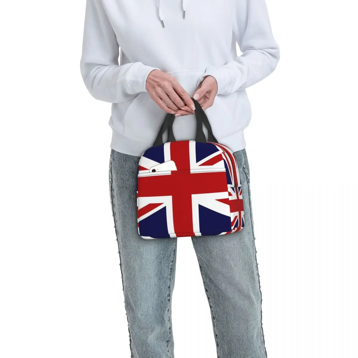 Union Jack Flag Of The UK Lunch Bags Bento Box Lunch Tote Leakproof Picnic Bags Cooler Thermal Bag for Woman Kids Office