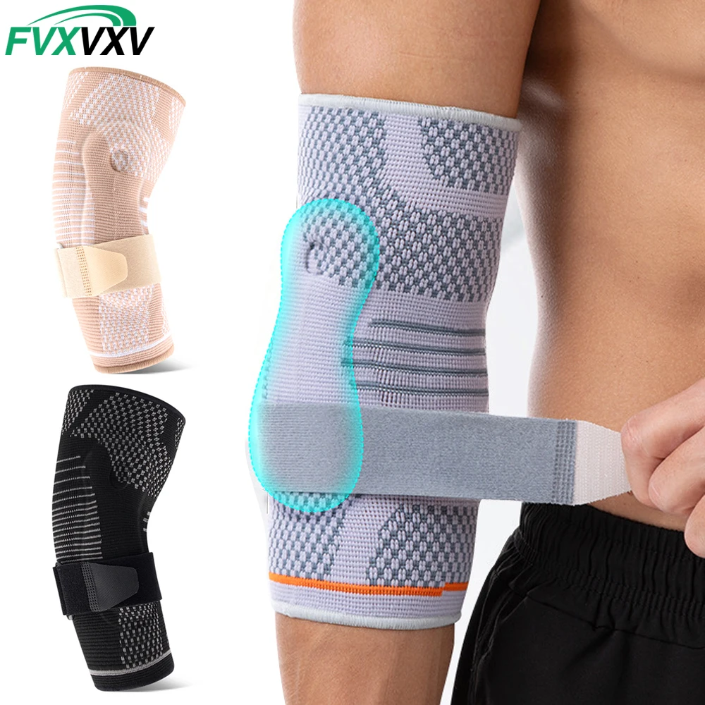 1 Stück Ellbogenbandage, atmungsaktive Ellbogen-Kompressionsmanschette mit Gel-Polster für Golfer-Ellbogen, Tennisarm und Sehnenentzündung