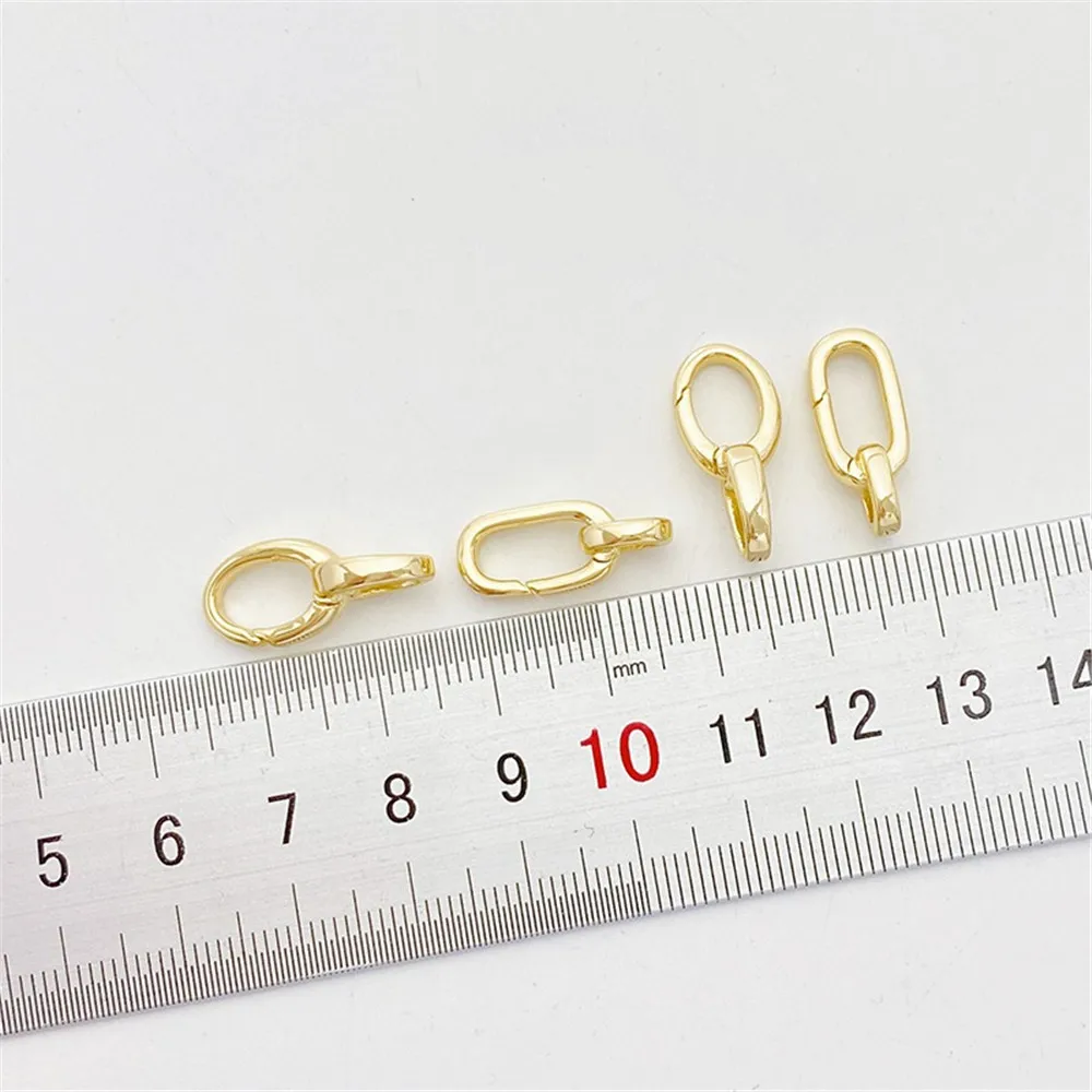 14K Gold-filled Oval Lobster Clasp Figure 8 Spring Clasp DIY Handmade Bracelet Necklace Pendant Connection Accessories K127