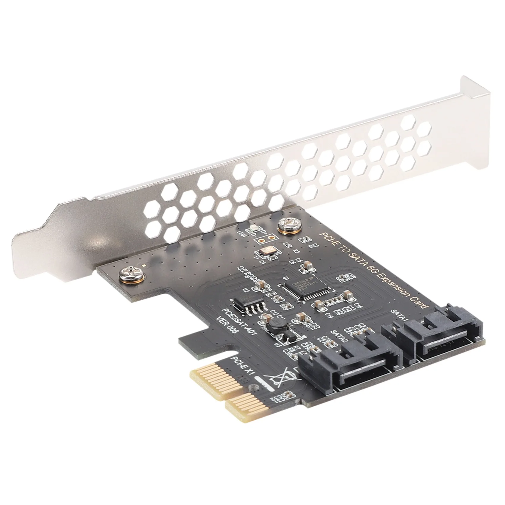 محول بطاقة تحكم بالتوسيع ، PCIe PCI Express إلى SATA ، 2-Port ، SATA III 6G