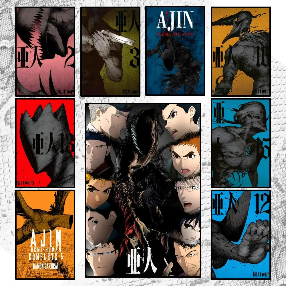 Anime SciFi Ajin Demi-Human Poster Wall Art Poster HD Waterproof PP Print Bedroom Living Room Office Decor Gift