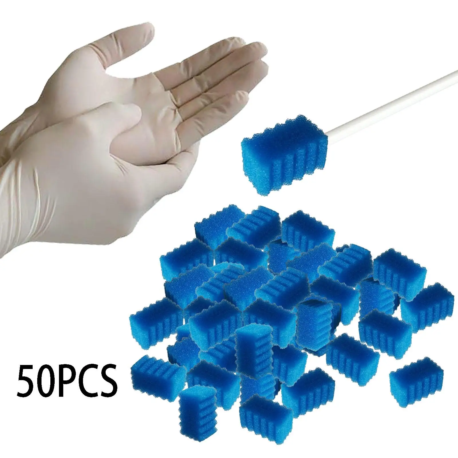 50x مسحات عن طريق الفم للاستعمال مرة واحدة محمولة بدون أعواد للسفر المنزلي الشخصي