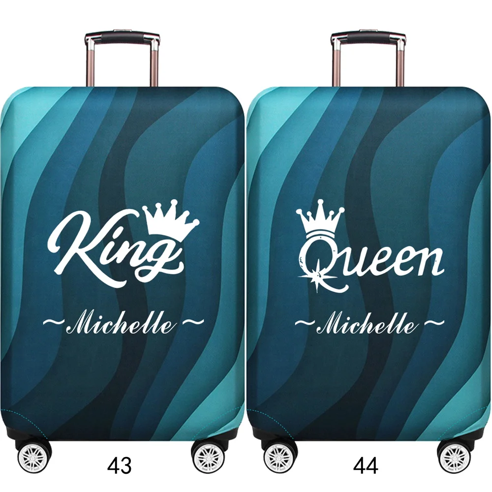 اسم مخصص ارتداء مقاومة غطاء صندوق عربة سميكة مطاطا الأمتعة يغطي خيارات نمط متعددة المضادة للخدش حامي #3