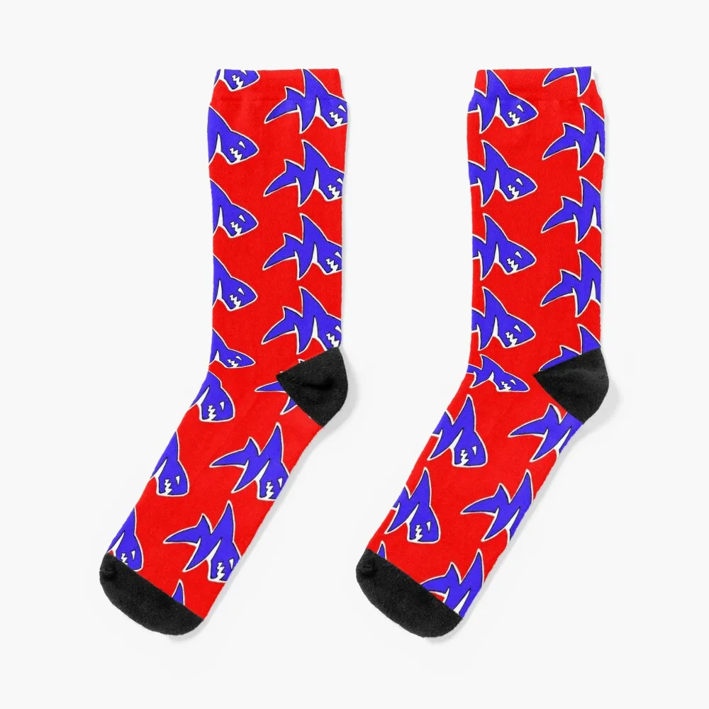 

Red, White & Blue Shark Socks FASHION Hiking boots Socks For Women Men's