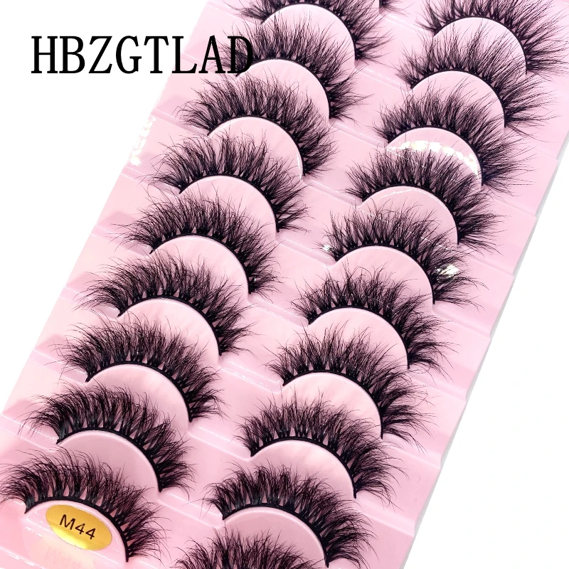 New 10 Pairs 3D Faux Mink Lashes Natural long Mink False Eyelashes Fake Eyelash makeup kit Mink Lashes Extension Cils Wholesale