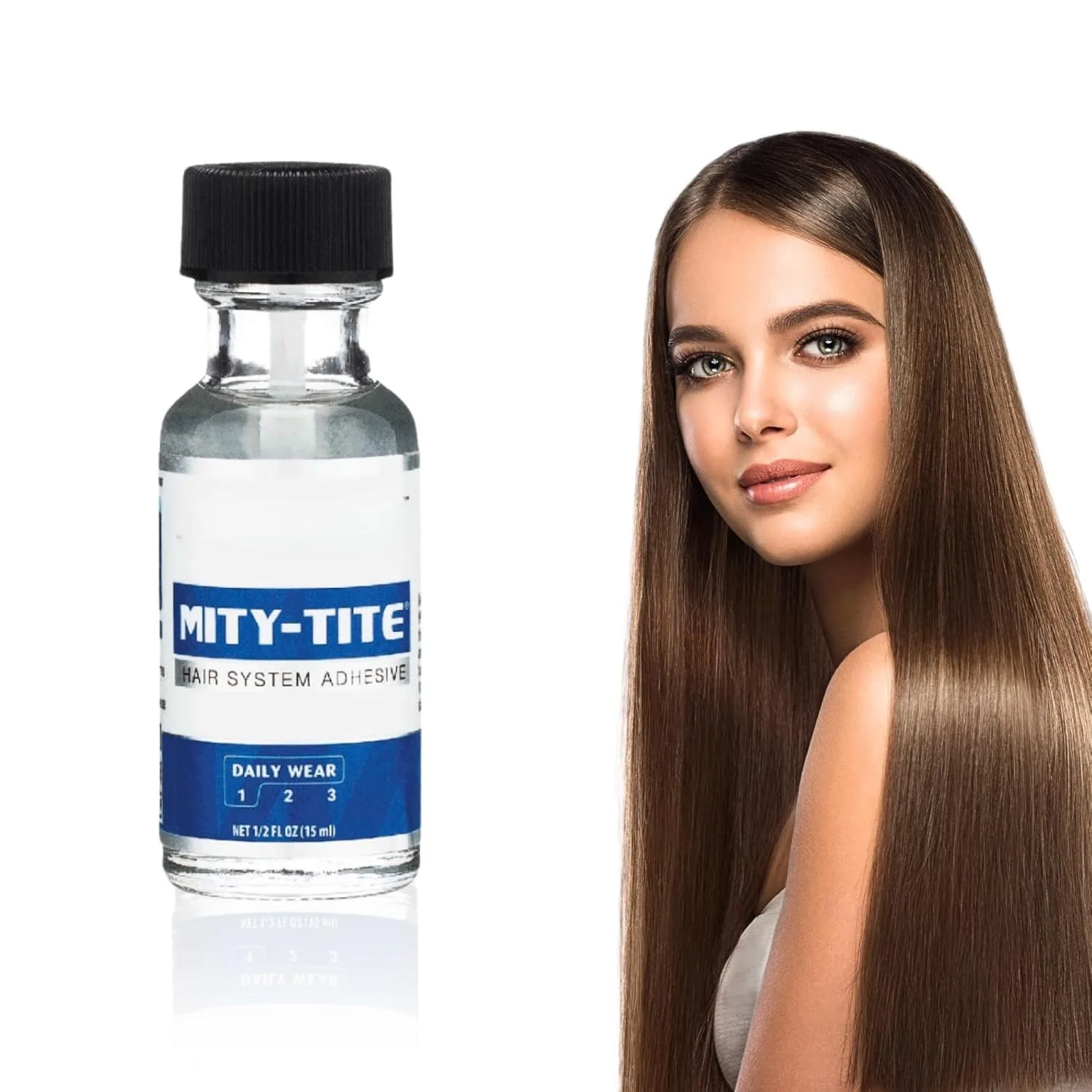 

Mity-Tite Hair System Adhesive Hold, Waterproof Lace Glue for Wig, Brush On Bonding Hair Glue for Extensions, Wigs & Accessories