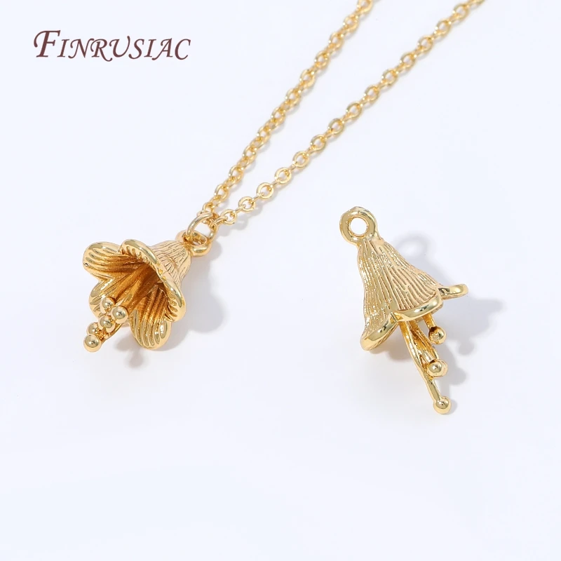 18K Gold Plated Jellyfish Charms,Brass Marine Life Pendant For DIY Necklace Bracelet Earrings Jewelry Making Findings view 6