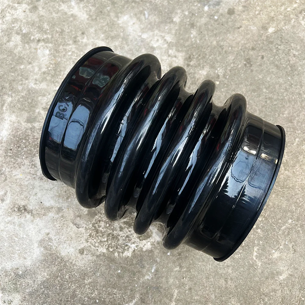 Schwarzer Polyurethan-Jumping-Jack-Balgmanschette, 17 cm x 24,5 cm, für Wacker BS600 BS700 Rammer Compactor Tamper