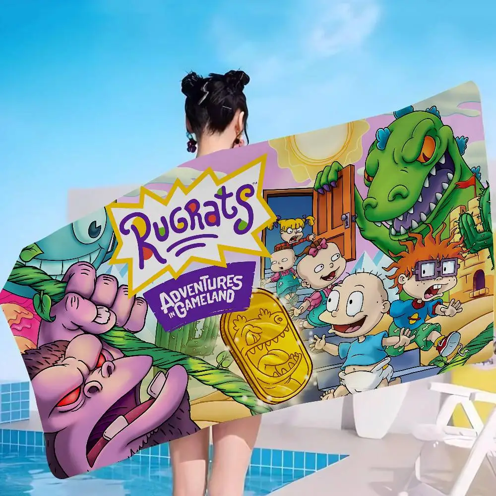 Funny Cute R-Rugrats Big Microfiber Beach Towels Quick Dry Towel Sand Beach Towels Pool Towel for Travel Swim Pool Yoga