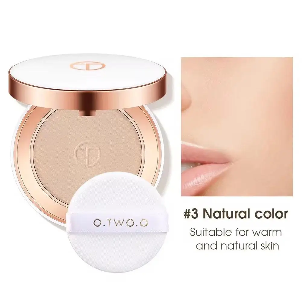 3 colori Cipria fissante per il viso Polvere super fine Texture Finitura Polvere opaca Pressata Correttore per trucco Liscio Controllo dell'olio C7X8