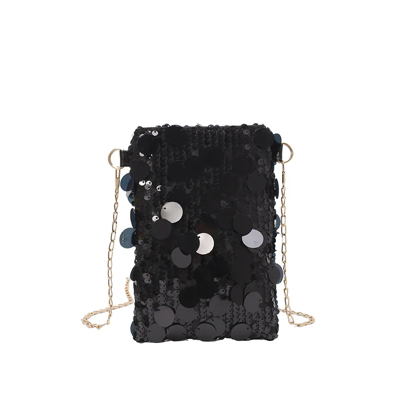 

Fashionable sequined mobile phone bag, versatile women's shoulder bag, Korean style simple and trendy crossbody bag