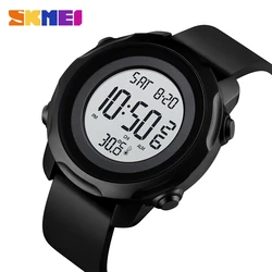 SKMEI Men Sport Watch Fashion Temperature Measurement LED Digit Wristwatch Military Multifunctional Waterproof Luminous Clock