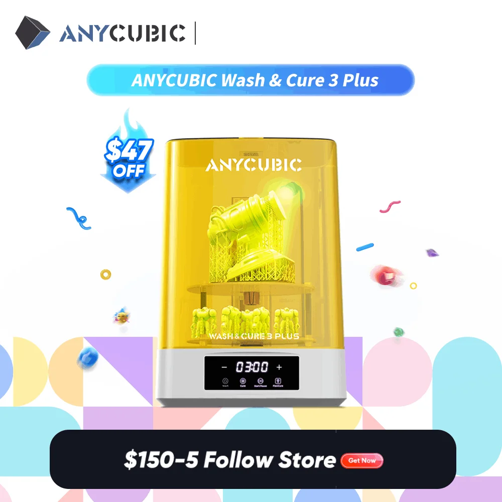 

ANYCUBIC Wash & Cure 3 Plus Washing Curing 2 in 1 Machine For 12K Mono M5s 6K Mono X 6Ks LCD 3D Printer 3D Printing Models