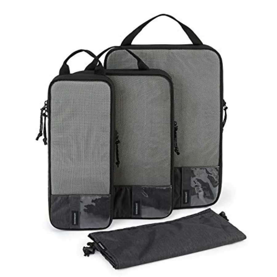 

6 Set/4 Set/2 Set Compression Packing Cubes for Travel Lightweight Luggage Organizer Bags Durable Space Saver in Navy Blue with