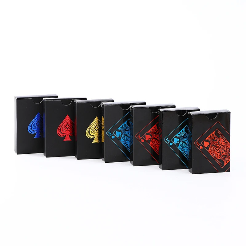 Black Plastic Magic Poker Pvc Waterproof Chess Card Leisure Game Poker Board Game Accessories