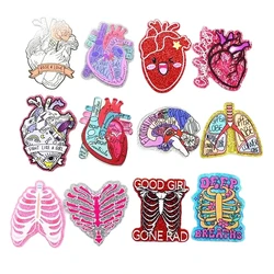 10PCS Simulated Heart Sternum Glitter Acrylic Charms Pendant Fit DIY ID Card Badge Holder Jewelry Making Hospital Worker Gift