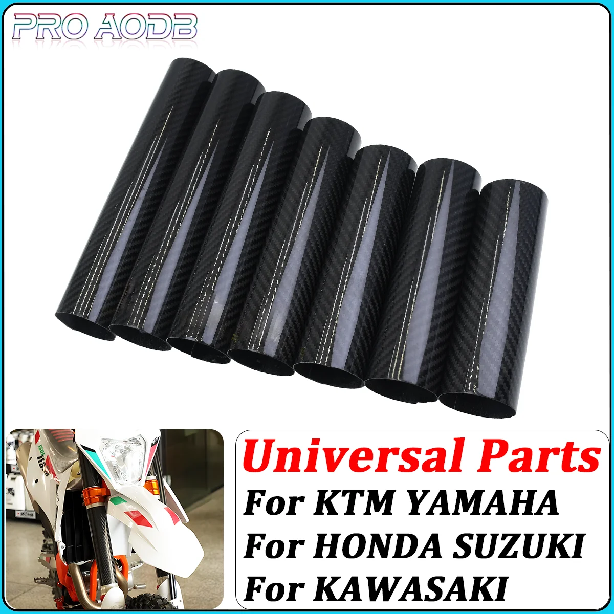 

Motorcycle 160-270MM Carbon Fiber Adjustable Front Fork Shock Guard Protector For Yamaha YZ125 250/X YZ250F YZ450F WR450F WR250F