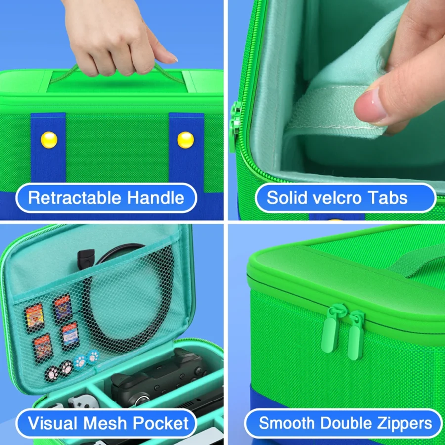 مناسبة لحقيبة تخزين السفر Switch OLED/Lite، وصندوق حماية ملحقات المضيف، وحقيبة التبديل المحمولة، وحجرة قابلة للفصل