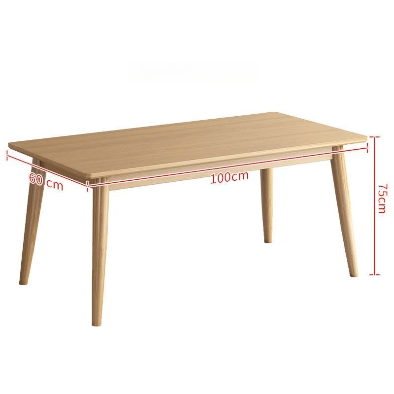 

Pure solid wood dining table and chair combination, modern simple household small apartment, rectangular dining table,