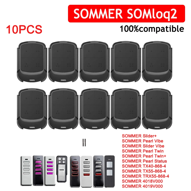 

10PCS SOMMER remote control for SOMMER PEARL 4018 4019 4018V000 TX40-868-4 TX55-868-4 SLIDER+ Vibe garage door remote control