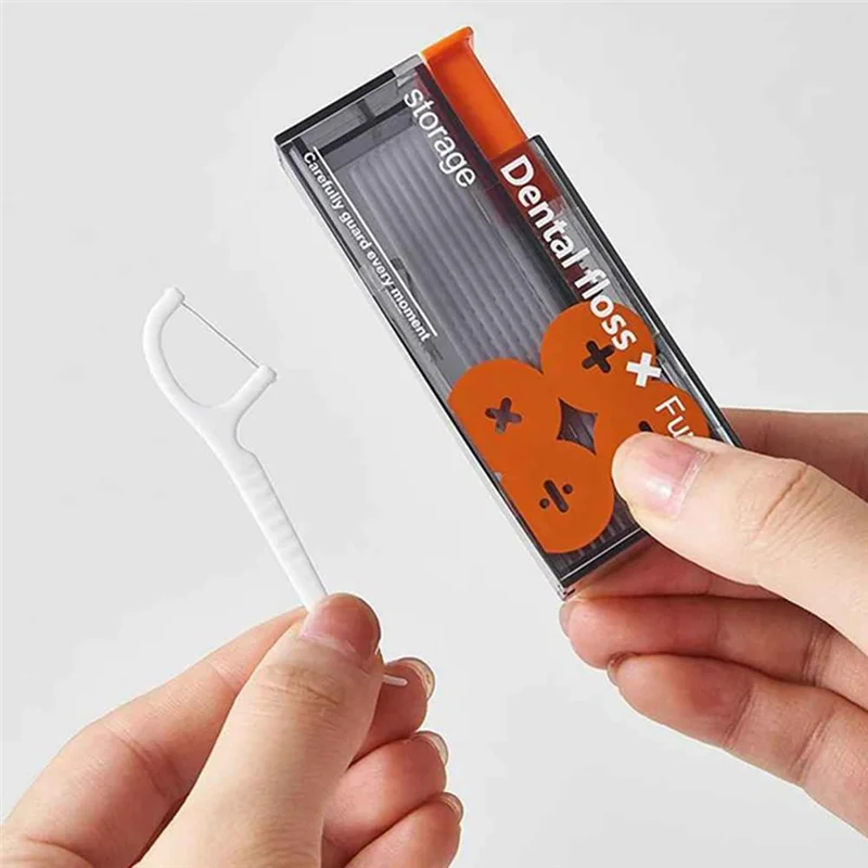 

Floss Dispenser Containing Storage Box Oralhygiene Care Pick Auto Refillable