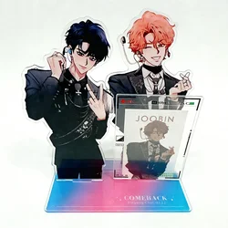 Korean Comic Acrylic Stand - Choi Yikyung, Lee Joobin Manga Characters Model Plate + Laser Card Set