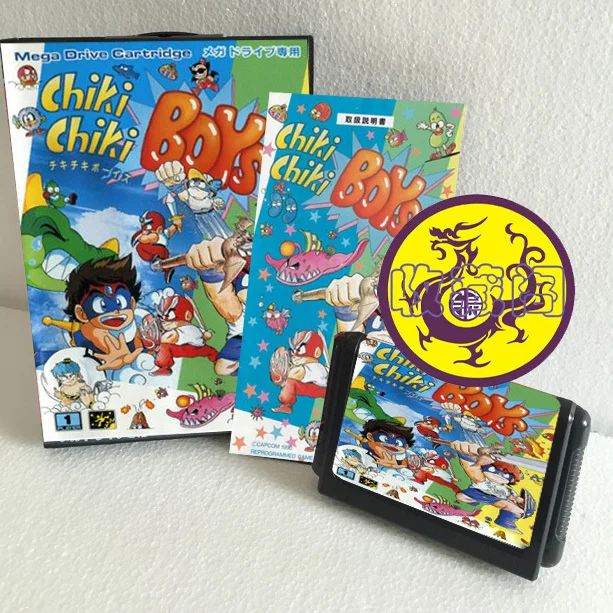 Chiki Boys    with Box and Manual Cartridge for 16 Bit Sega MD Game Card MegaDrive Genesis System