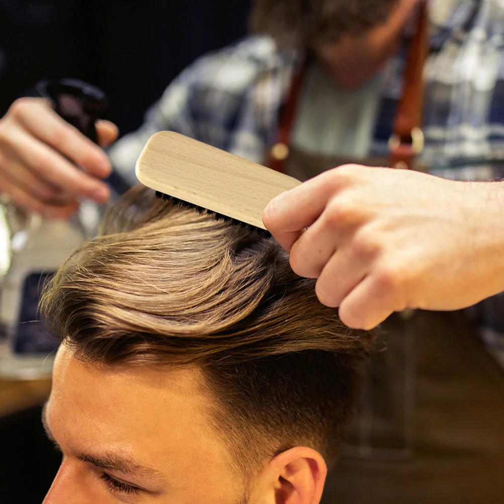 Kit de escova de pente de barba para homens, lavagem dupla face, cuidados cáqui, escolha de cabelo preto masculino