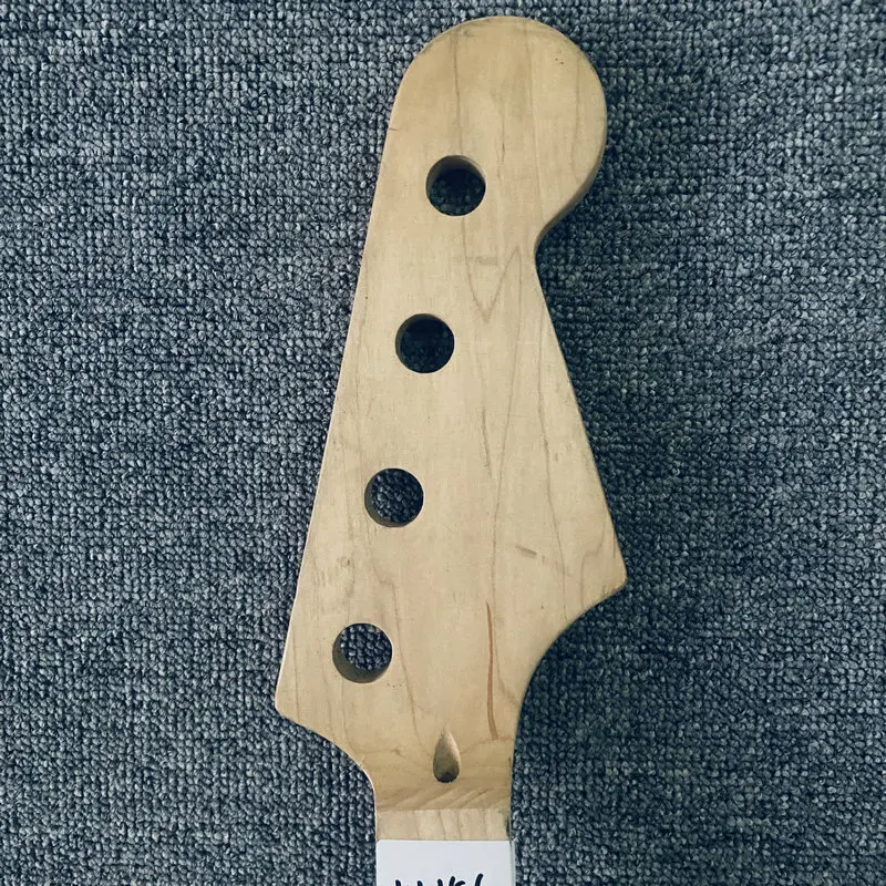 JN156 Semi Finishing 4 String Electric Bass Neck without Frets Unfinished DIY Bass Guitar Parts Back with Rosewood Inlay DIY