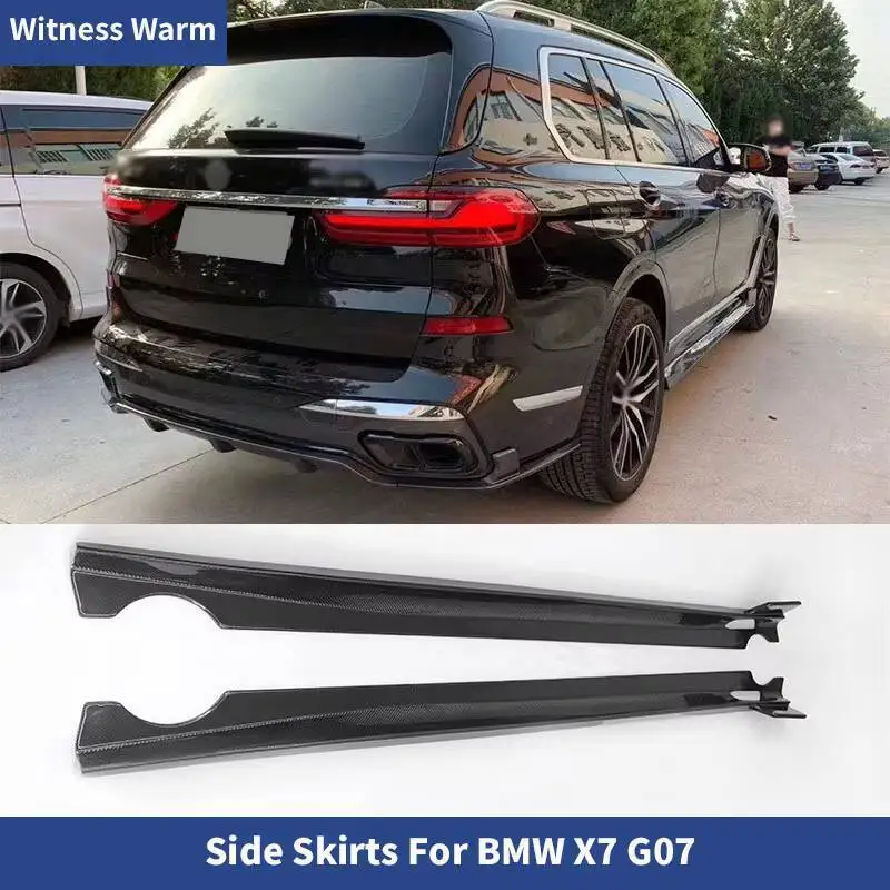 Jupes latérales de voiture en fibre de carbone pour BMW X7 G07 M-SPORT 2019-2021 Extension Jules Tabliers Car Styling