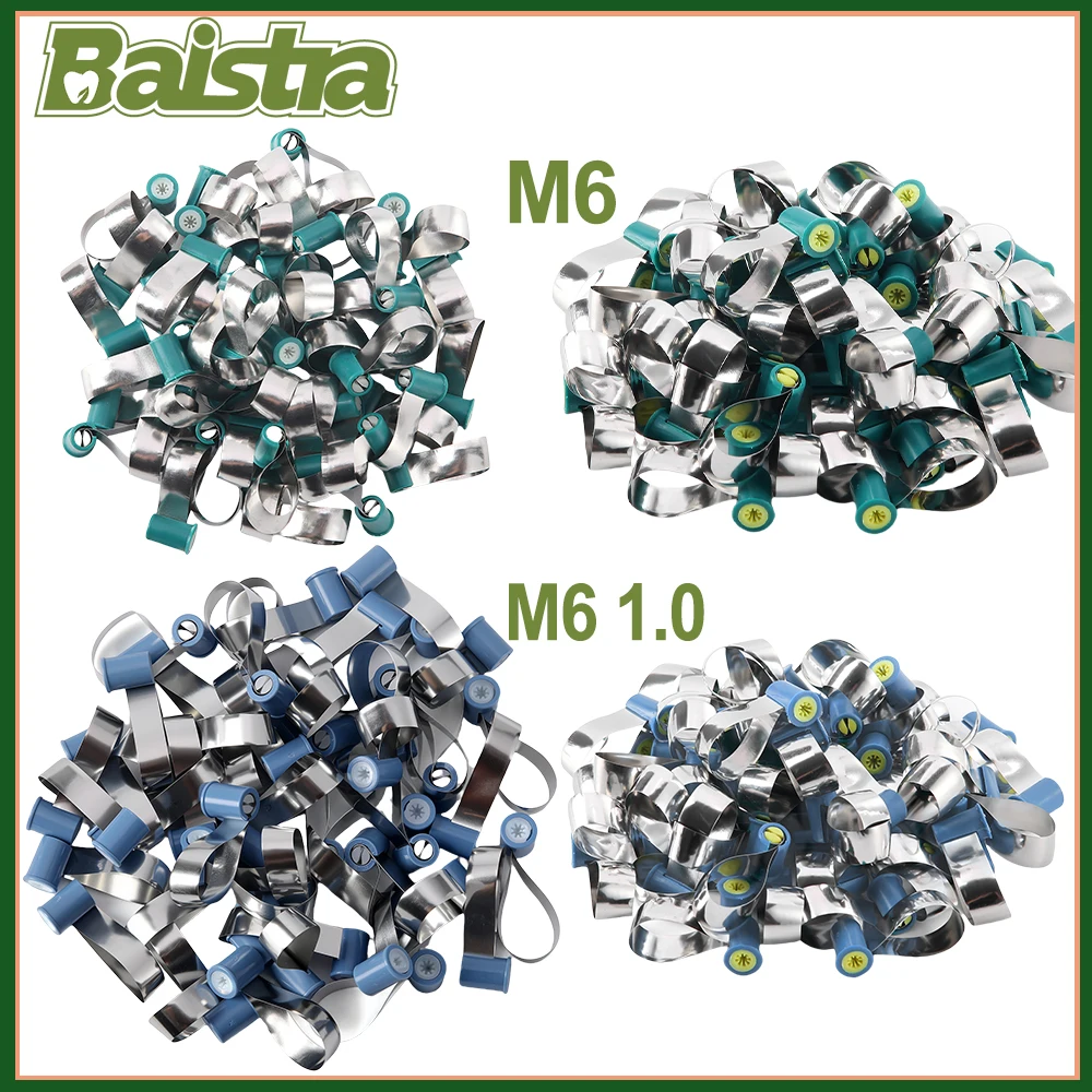 

50 Pcs/Box BAISTRA Dental Matrix Bands Steel Matrix Double-Side Contoured Anatomically Shaped Matrix Bands For Dentistry