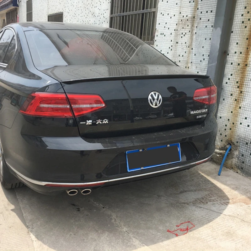 SHCHCG For Volkswagen VW Passat B8 Spoiler 2017 ABS Plastic Unpainted Primer Color Rear Trunk Boot Wing Spoiler Car Styling