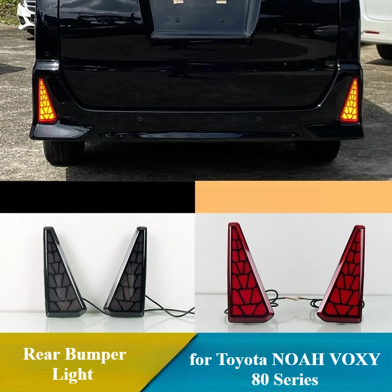 

Для Toyota NOAH VOXY 80 серии светодиодный отражатель заднего бампера DRL противотуманный фонарь с динамическим указателем поворота светодиодный стоп-сигнал