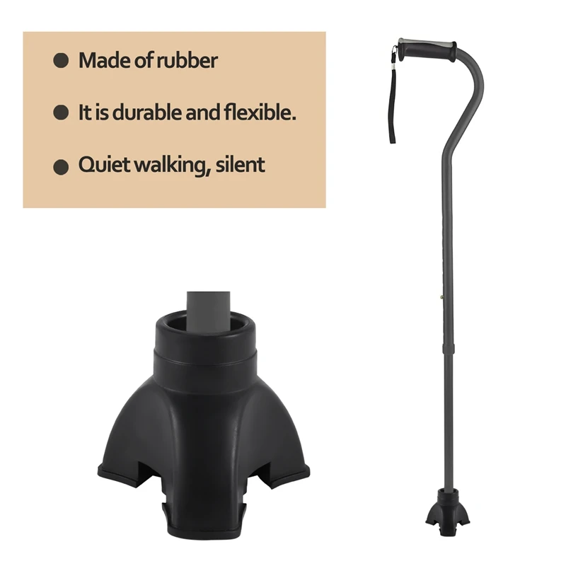 SMIEA 2X เดิน Stick End ขาตั้งกล้อง CANE TIP Self ยืนยาง NON-SLIP End ด้านล่าง